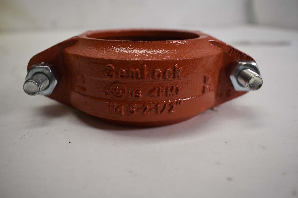 GemLock Grooved Rigid Coupling Fig 5-2-1/2" Orange Style 5 2-1/2"