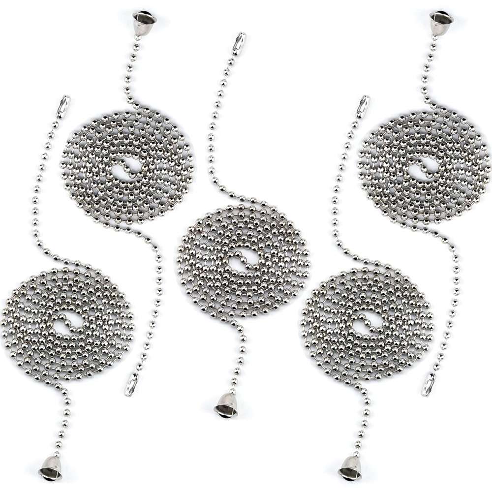 5 Pack Pull Chain Extender 40inch Extra Long Beaded Ball Chain String Fan Cord W