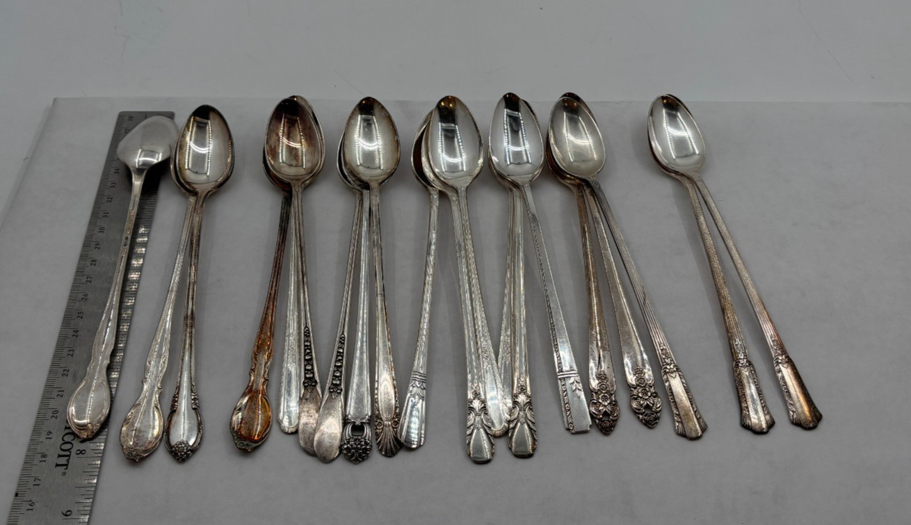 Lot of 40 Assorted Silverplate Iced Tea Spoons - Lot#77