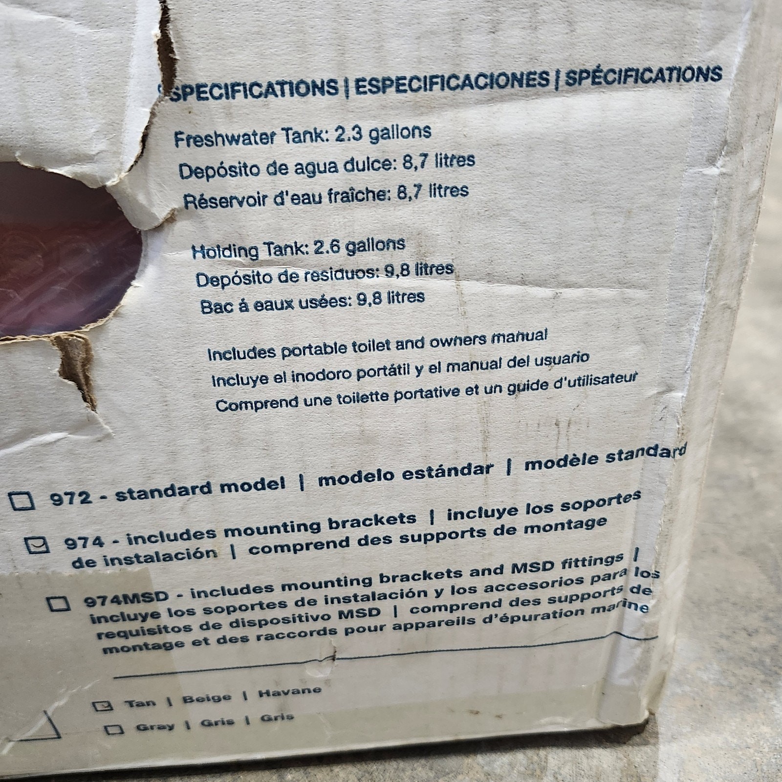 Dometic 301097206 Portable Camping Toilet 970 Series Porta Potti - 2.6 Gal.