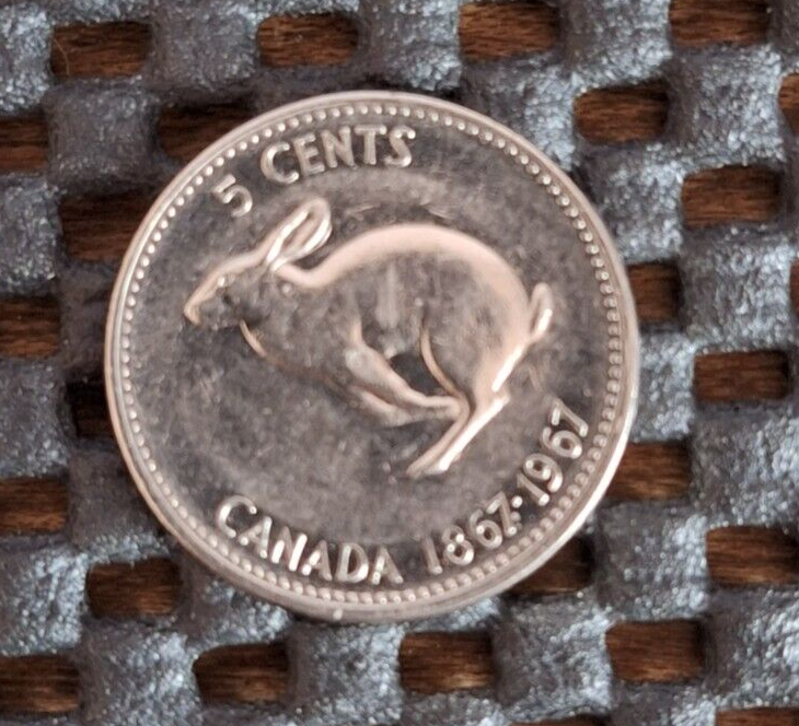 CANADA 5 CENTS 1967 NICKEL