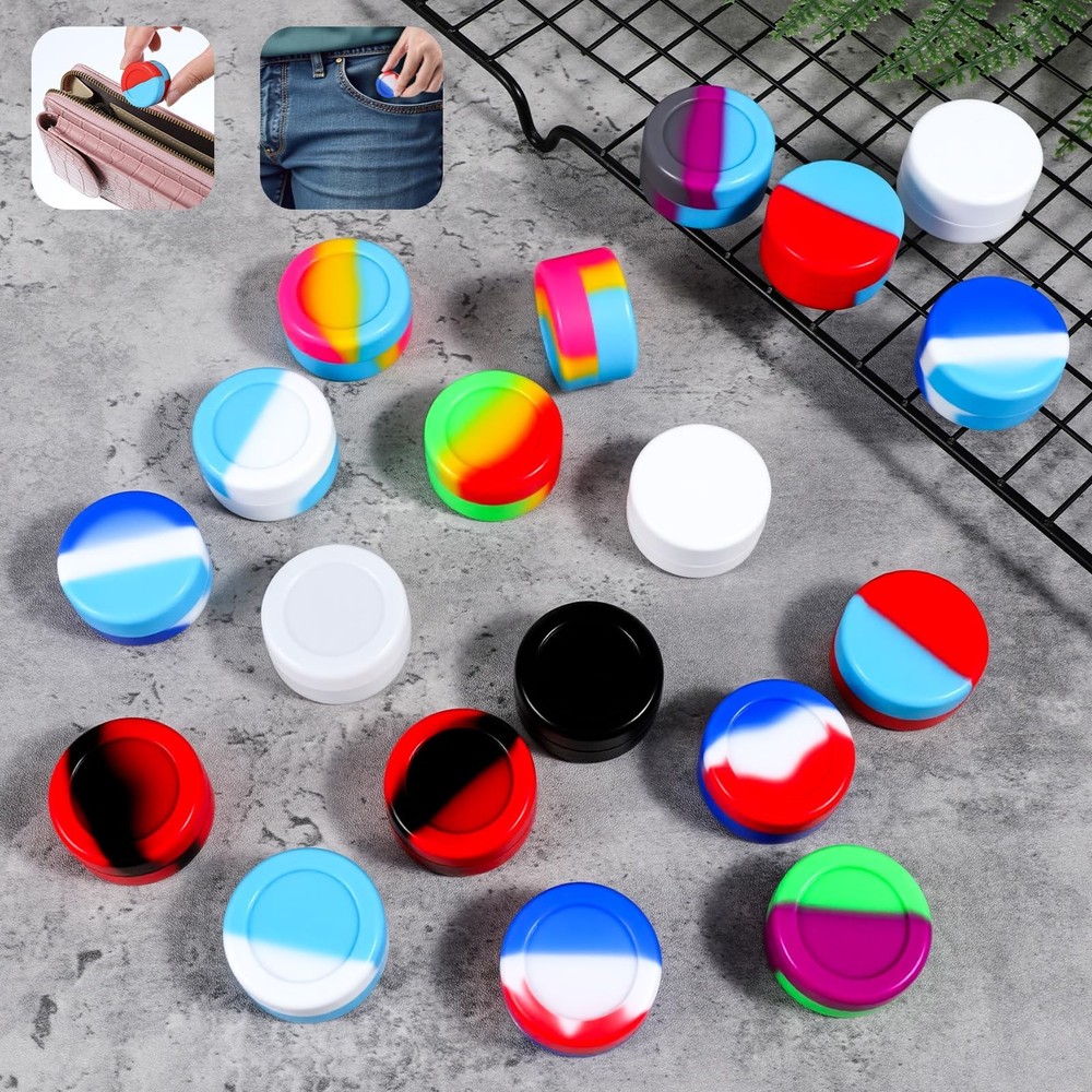 50 Pack 5ML Silicone Non-Stick Storage Jars for Multiple Uses