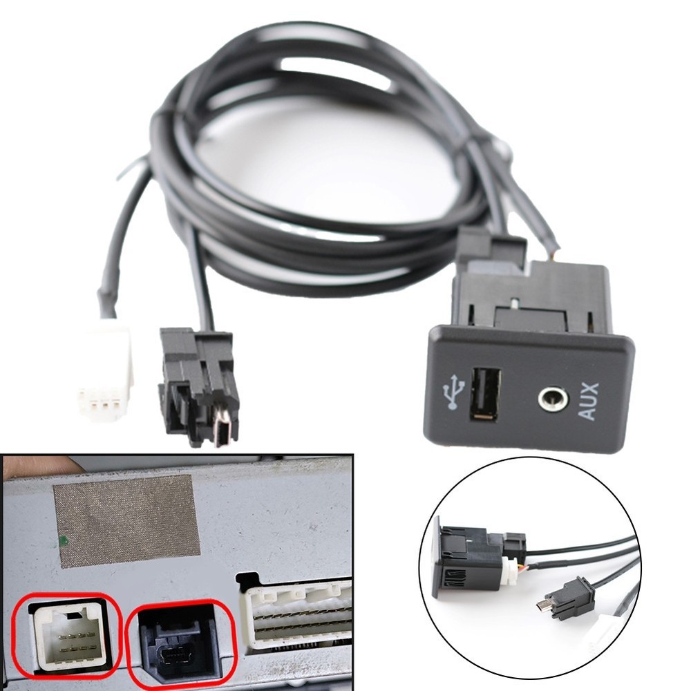 For Nissan AUX Interface with 8Pin Cable Compatible with 2013 2019 Models