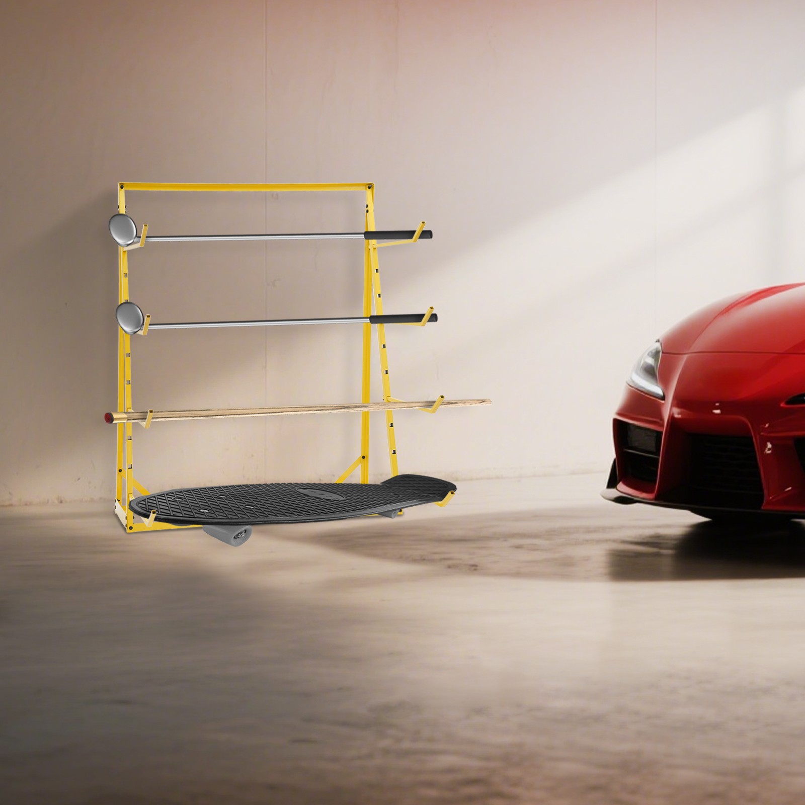 4 Tier Steel Horizontal Lumber Storage Rack Adjustable Storage Cantilever Rack