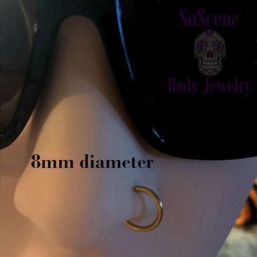 Hinged Septum Clicker Segment Nose Ring Lip Ear Cartilage Daith 18G,16G,14G- ONE