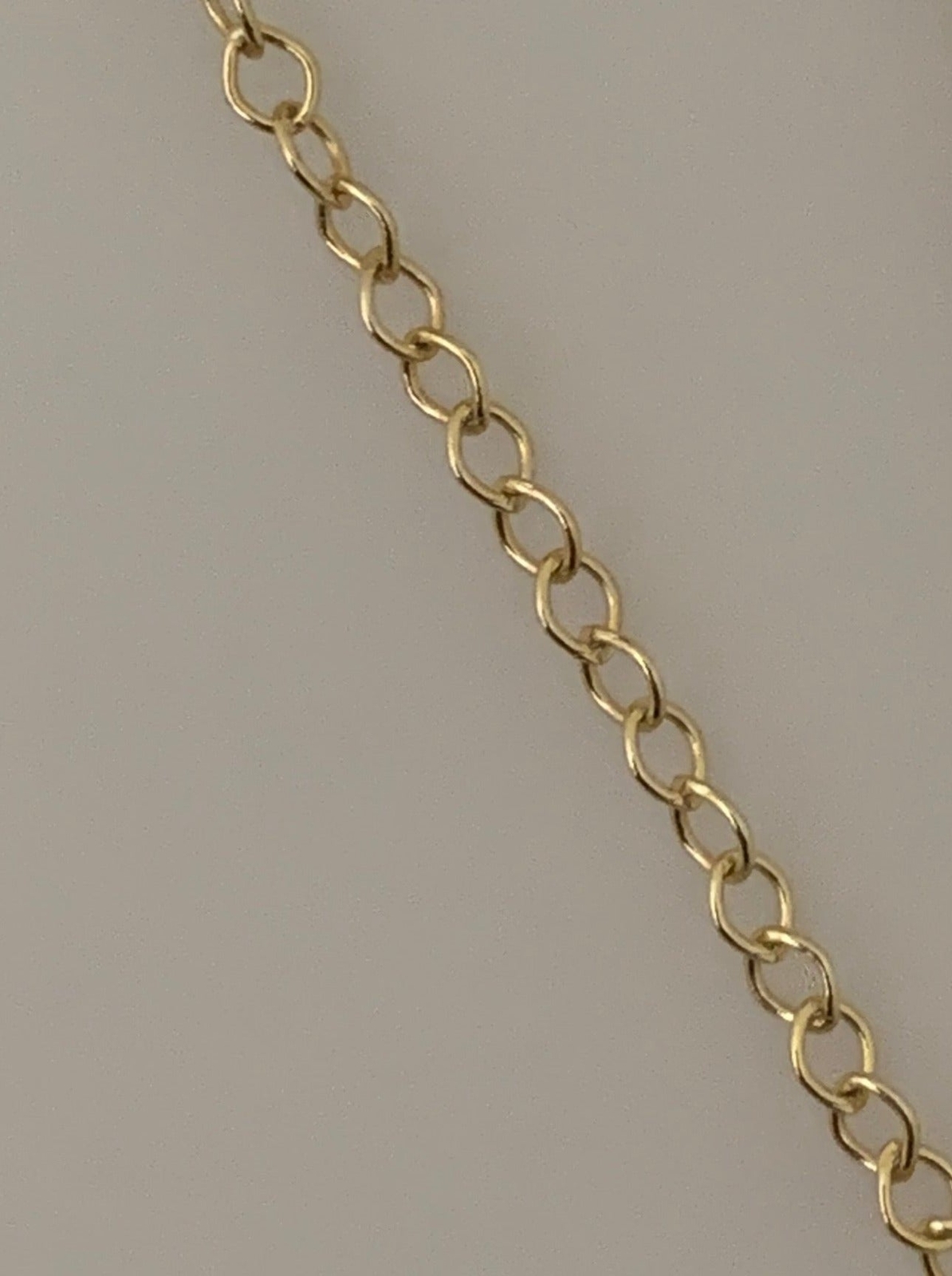 Gold Plated Brass Chain - Romb Cable Chain - Brass Gold Plated Chain, 1 Foot