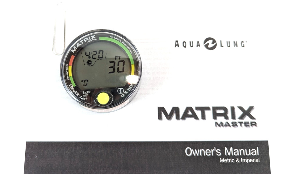 US Divers / Aqua Lung Matrix Master, Backlight, Scuba Dive Diving Computer Puck