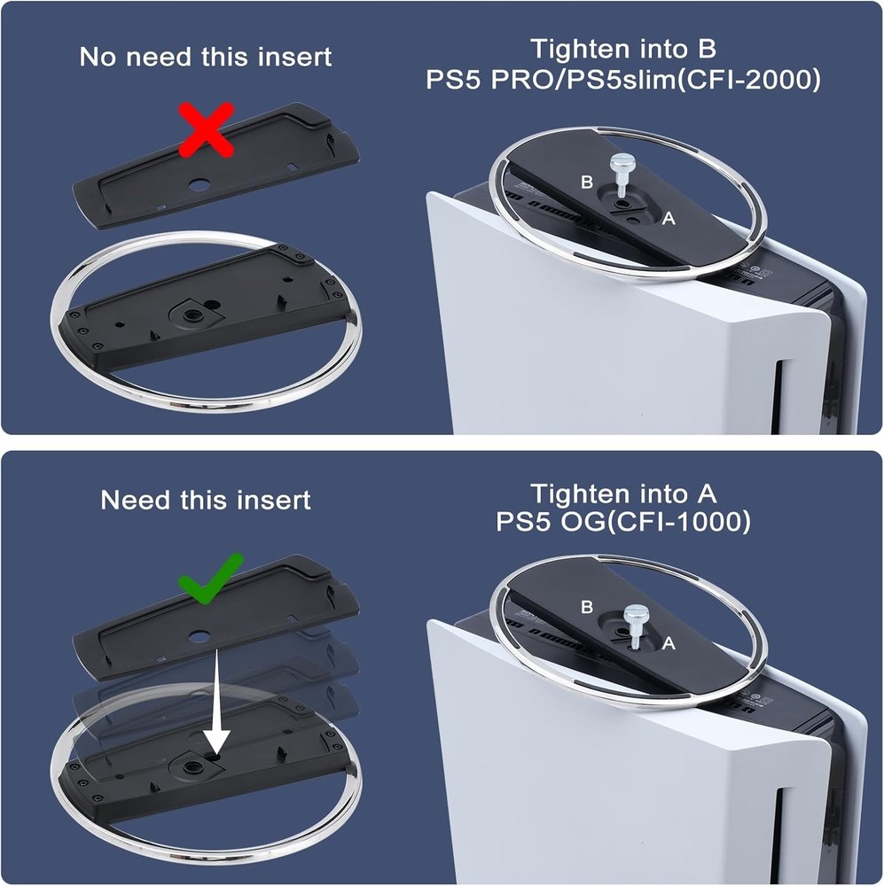 PlayStation 5 Slim Pro Vertical Stand Sturdy Base
