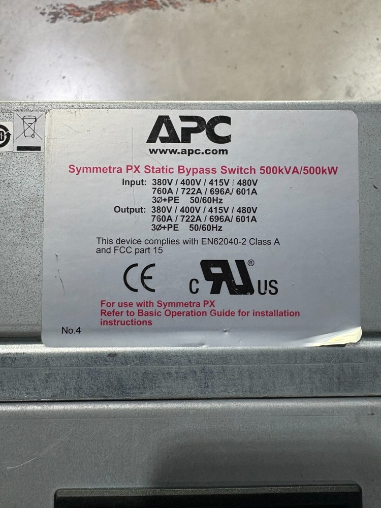APC Symmetra PX 500kW Static Switch Module | SYSW500KD | 400V/480V