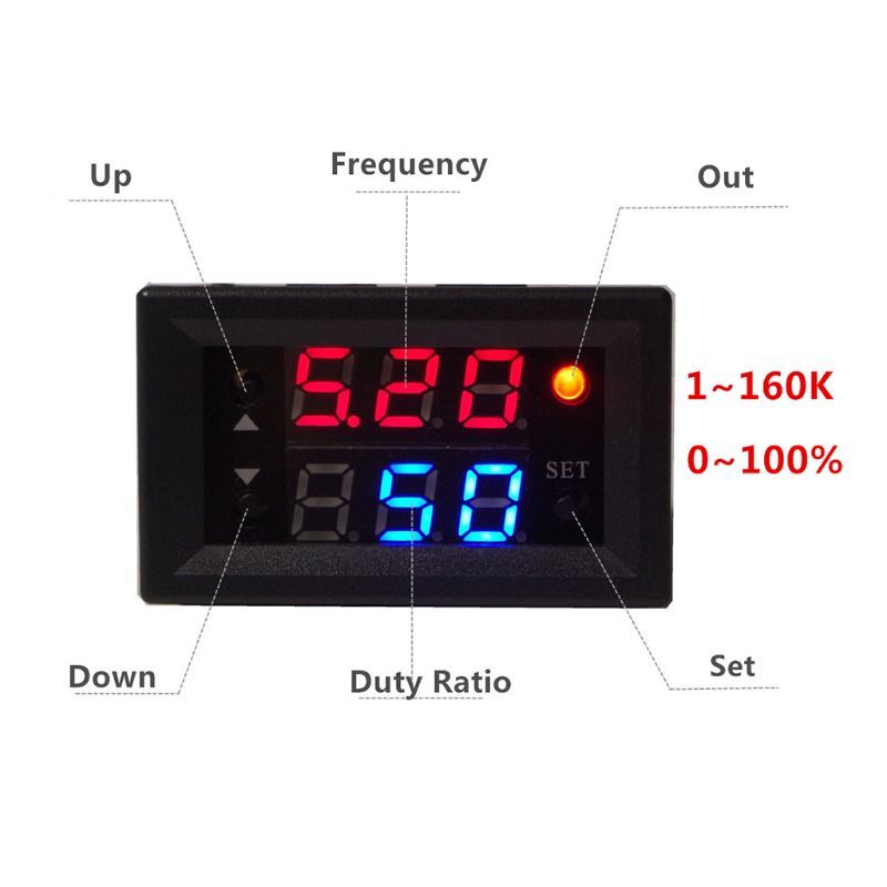 Single Signal Generator PWM Frequency Duty Cycle Adjustable Module 1Hz-160