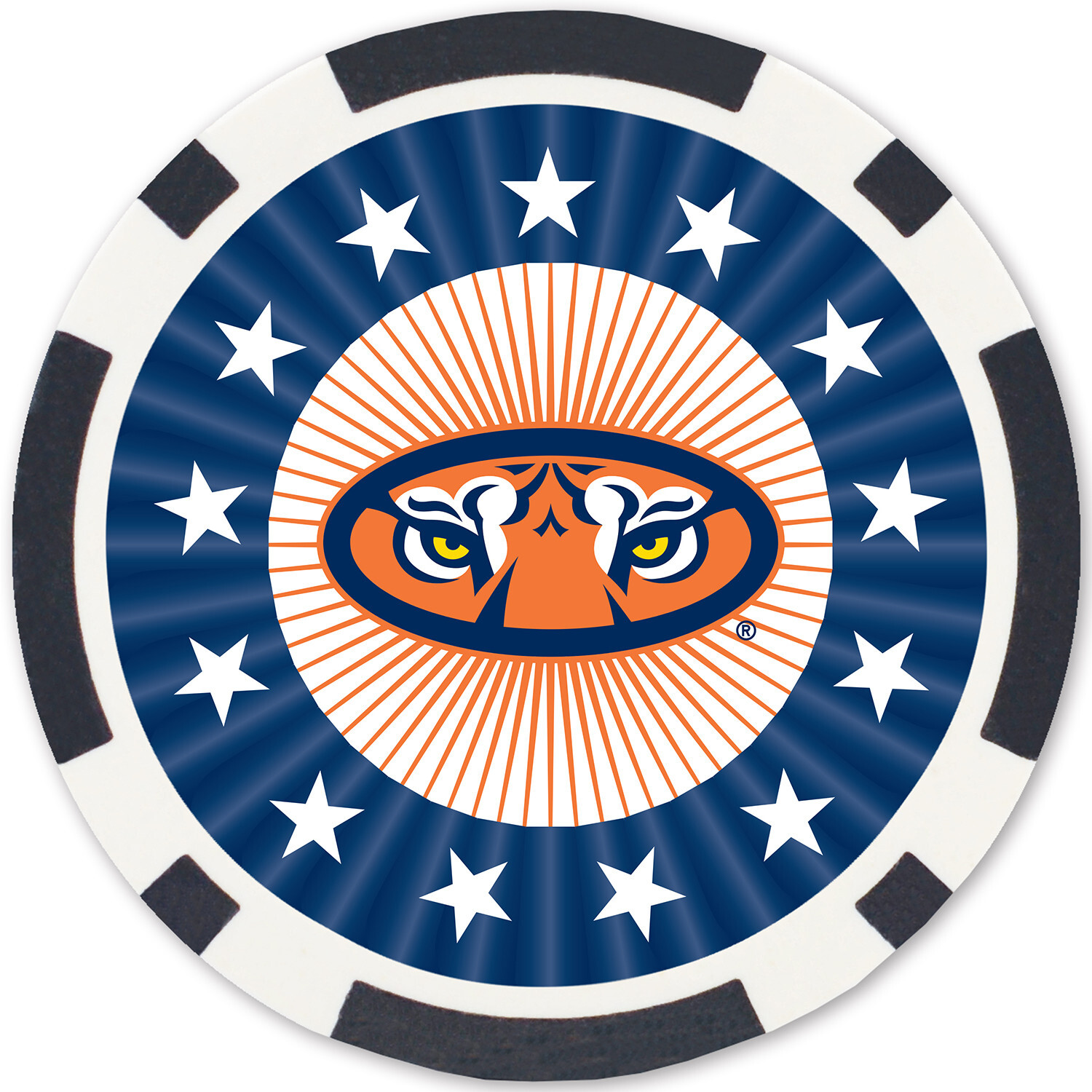 MasterPieces - Auburn Tigers - NCAA Poker Chip Set - 100 Piece