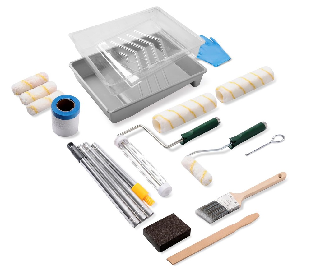 18 Piece Paint Roller Kit with Extension Pole, 9" & 4" Roller Frames, 6 Paint...