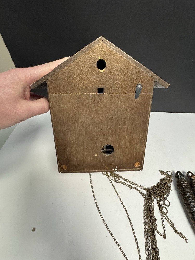 Vintage Musical Hunter Style Cuckoo Clock Black Forest Medium Size UNTESTED