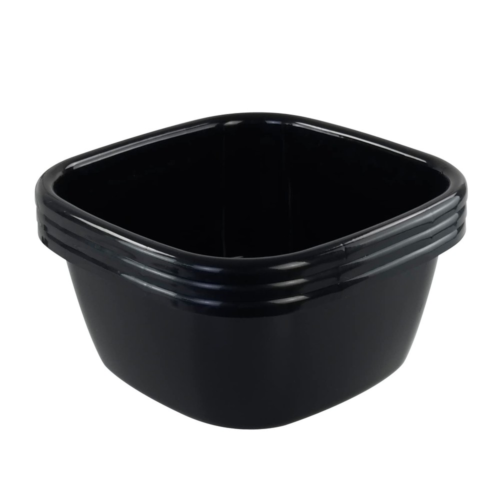 16 Quart Wash Basin Dish Pan Tub Black 3-Pack Multipurpose Plastic
