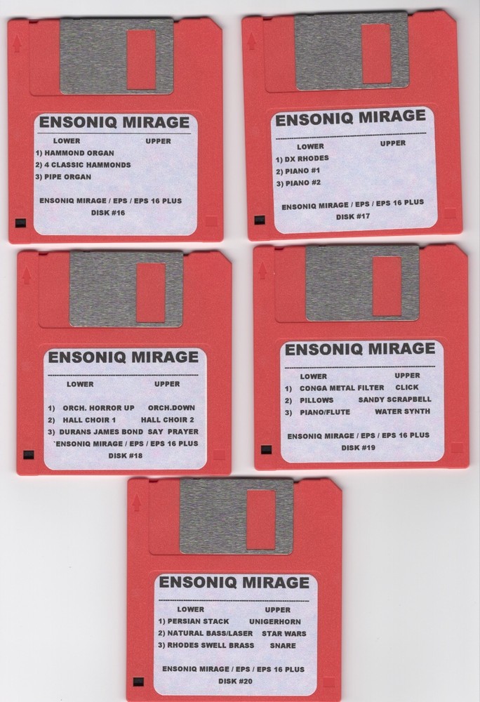 ENSONIQ MIRAGE NEW DISK SET #2 MIRAGE/EPS/EPS 16+/ COMPLETE SET