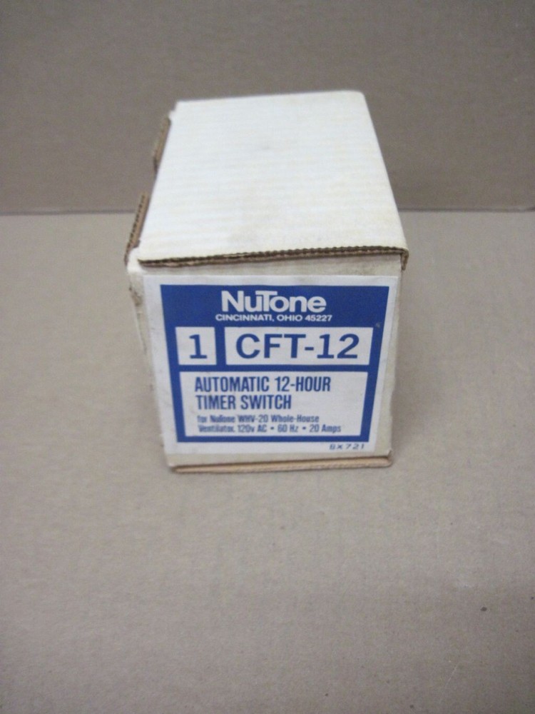 Nutone CFT-12 Automatic 12 Hour Timer Switch 120Vac 20Amp