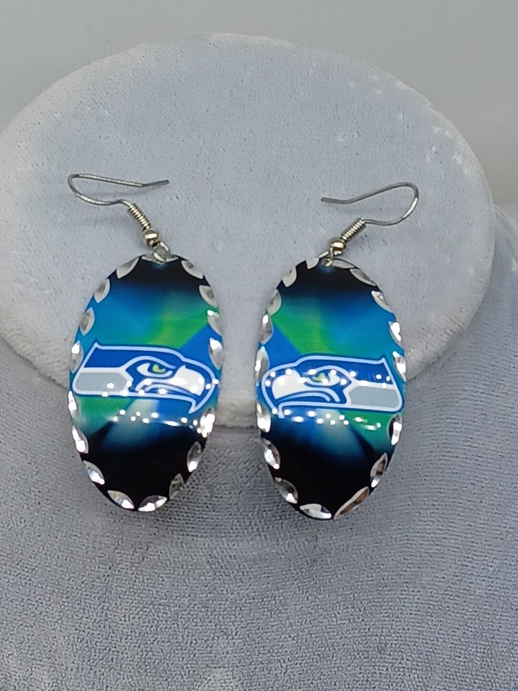 Handmade Seahawks Earrings
