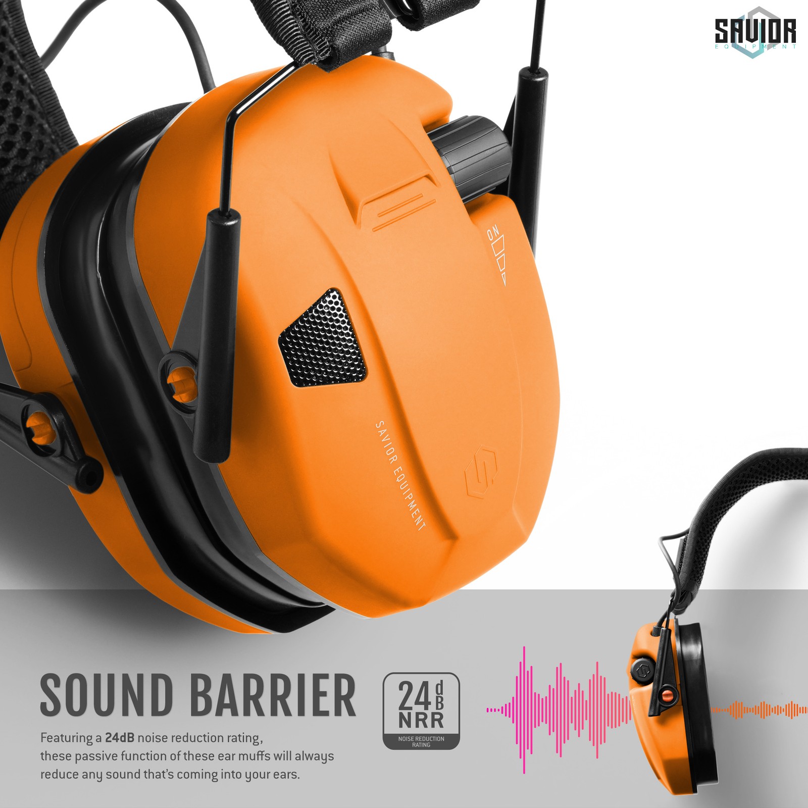 Savior Apollo Electronic Shooting Ear Muff Protection Range Gear Noise Reduction