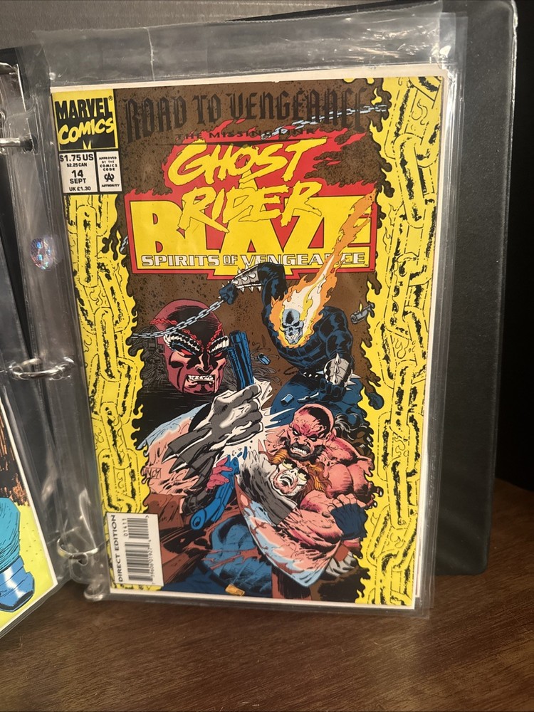 Comic Book Storage Binder With 11 Comics