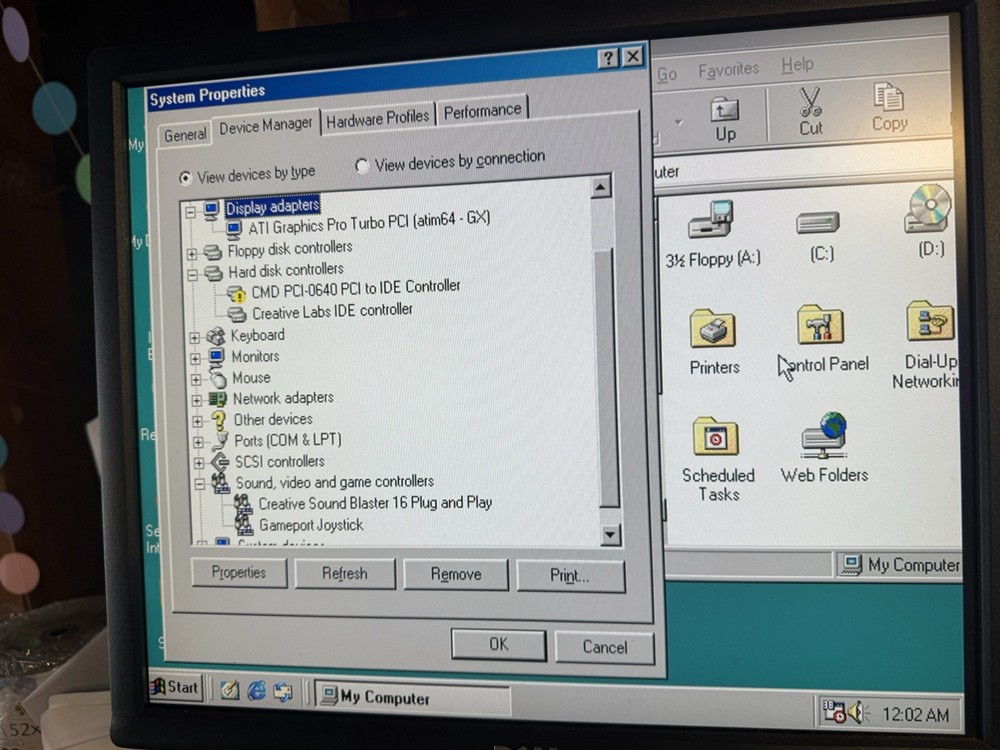 Ready for Games Windows 98 PC CMOS battery failed