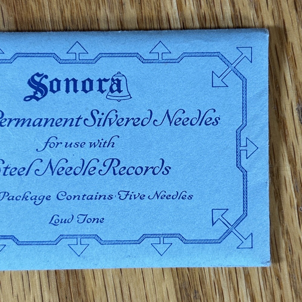 Antique Sonora Silvered Needles Phonograph Needle Package Unopened Original