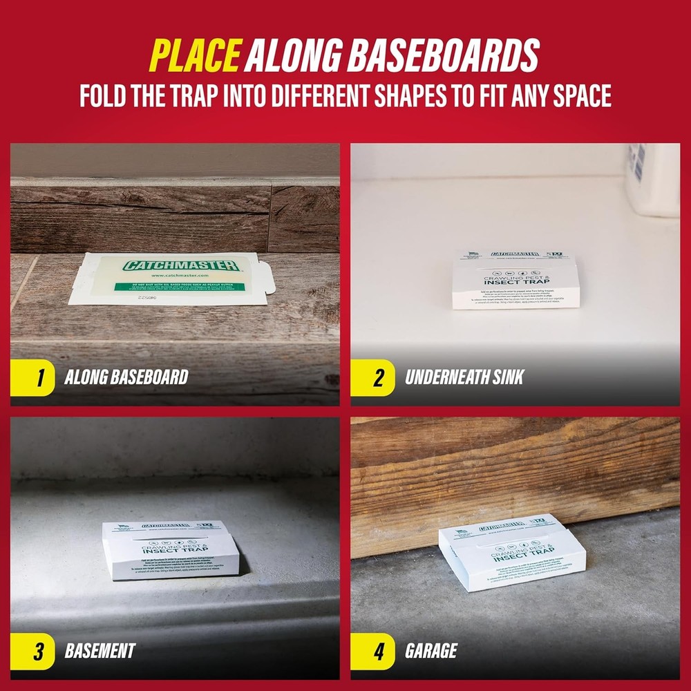Catchmaster Crawling Pest, Spider & Insect Glue Board Traps