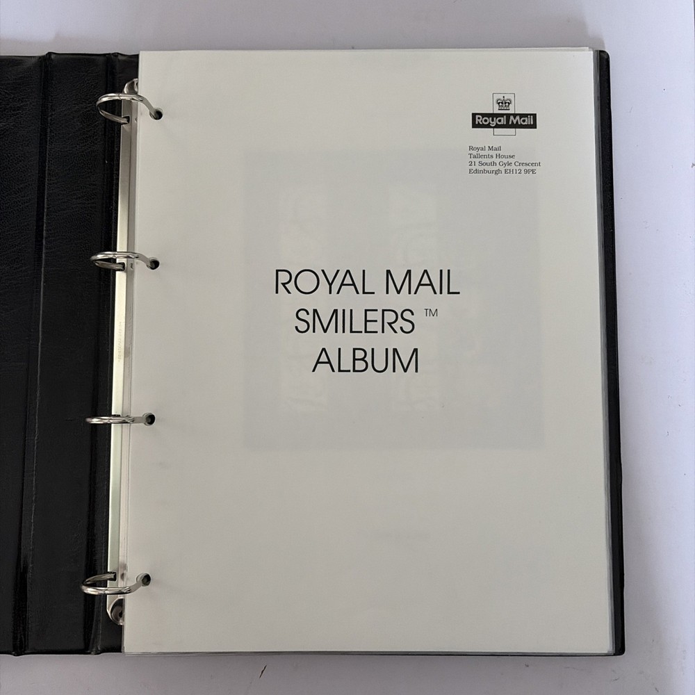 Royal Mail Smilers Luxury Padded Album, CS1-5, 7-12, 2000-2002, Used. No Stamps