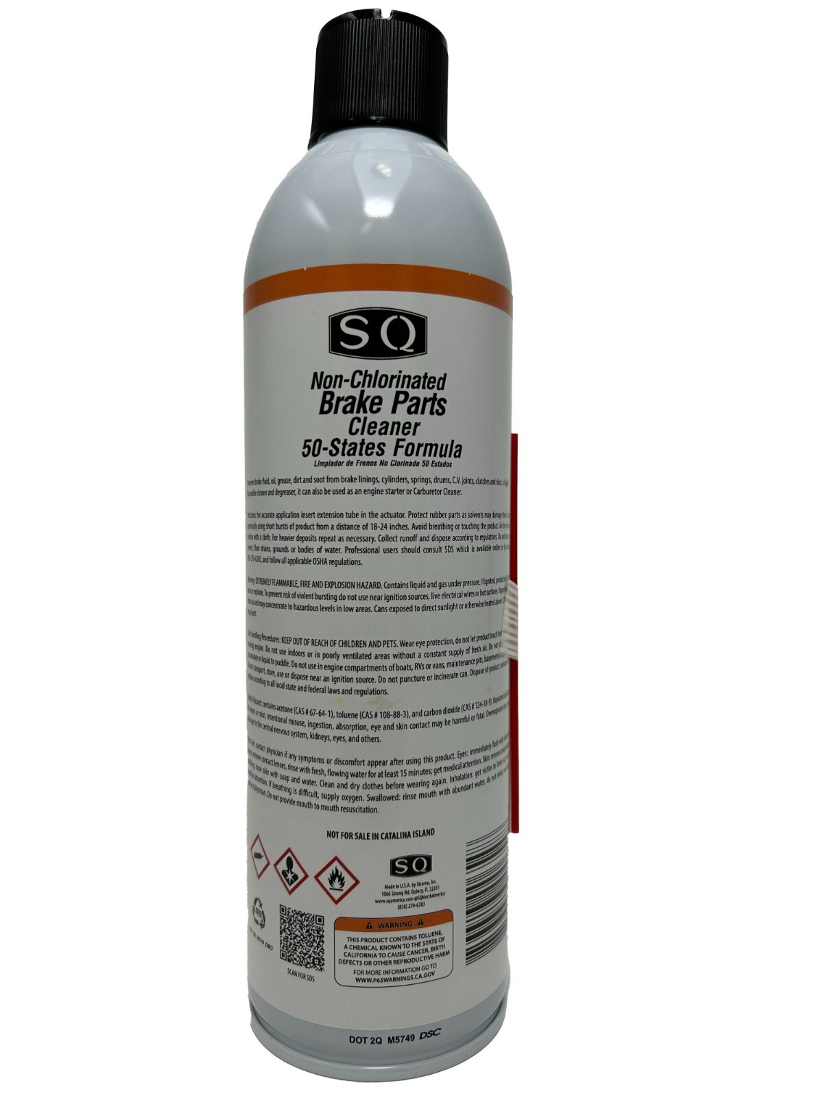 SQ Non Chlorinated Brake Parts Cleaner 50 State Compliant, 12 pack 14.5 Oz/can