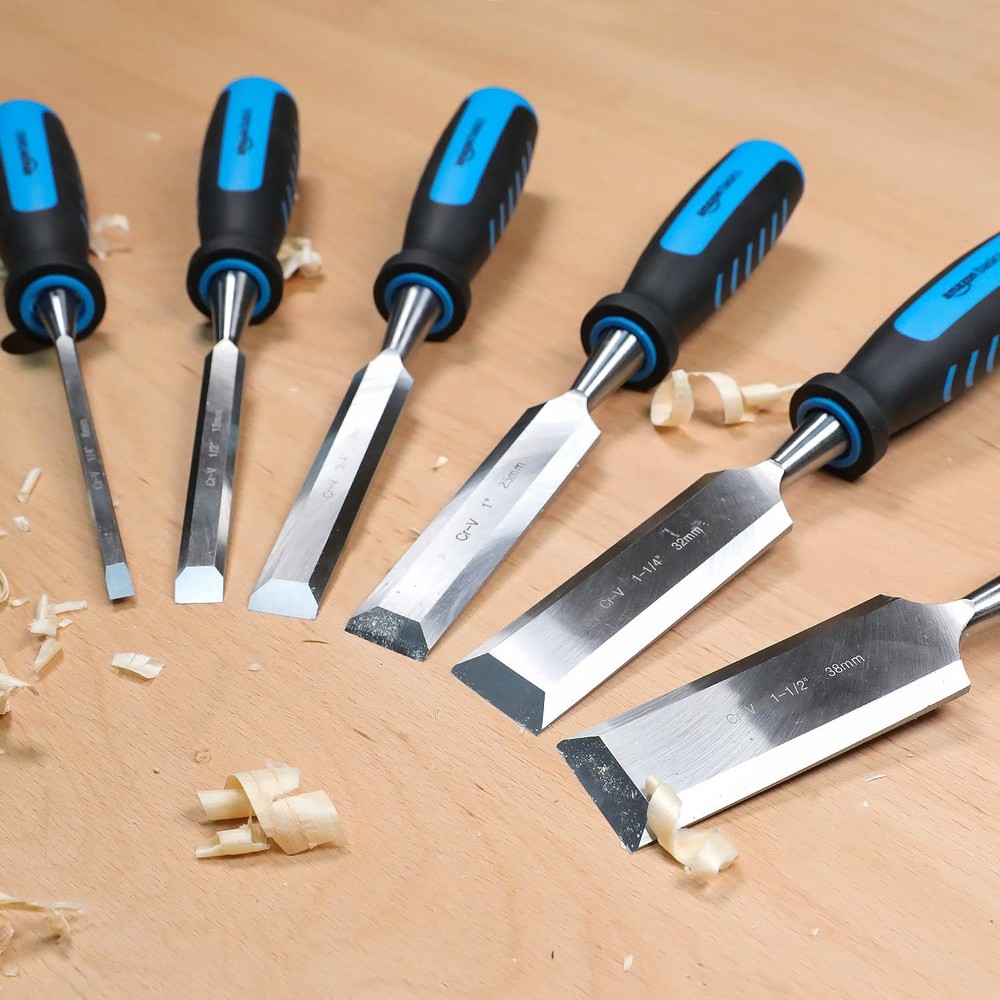 Wood Chisel Set 8 Pcs with Honing Guide Sharpening Stone for Carpenter