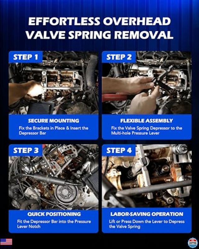 Universal Valve Spring Compressor Tool for OHV OHC Engine - Remover & Installer