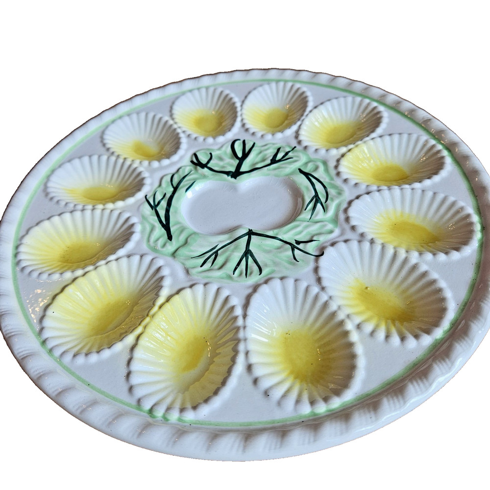 Norleans Deviled Egg Platter White Tray Serving Plate