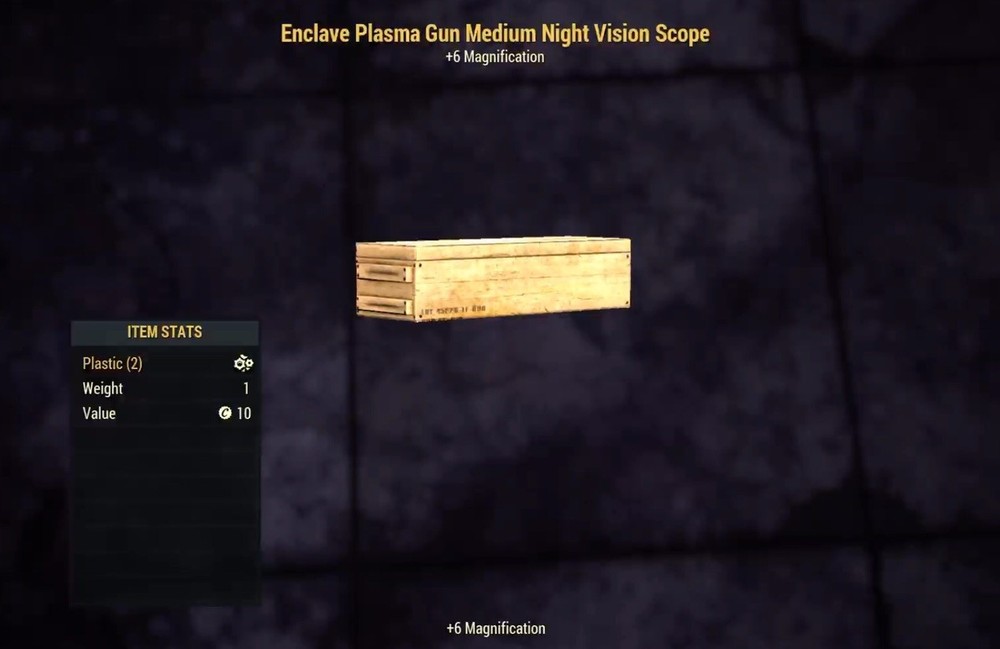 (Xbox) Enclave Plasma Gun Medium Night Vision Scope Box Mod