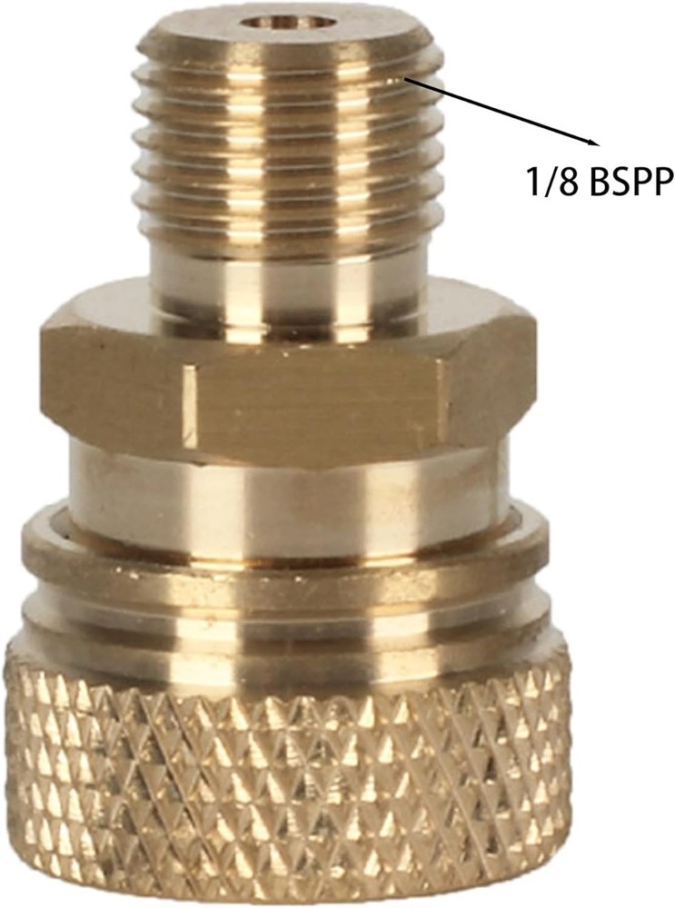 1/8 BSPP Male Thread Quick-Disconnect Plug Adapter, 8mm