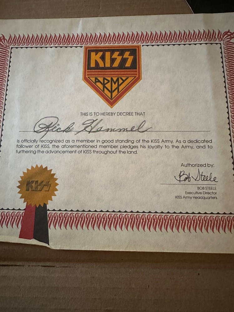 KISS ARMY KIT - official 1978, 1976 Aucoin - solo albums era fan club Incomplete