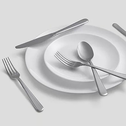 Cambridge Rosalind Mirror 42-pc. Flatware Set for 8. Include Crome Buffet Server