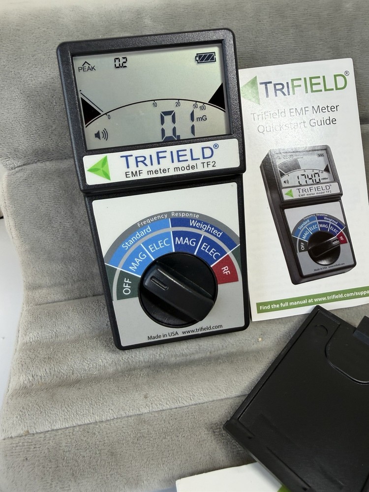 EMF Meter Model TF2 Handheld Detector for 3 Types of EM Fields, Tested & Working