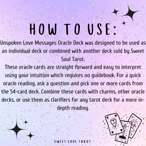 Unspoken Love Messages Oracle Deck - VERSION TWO