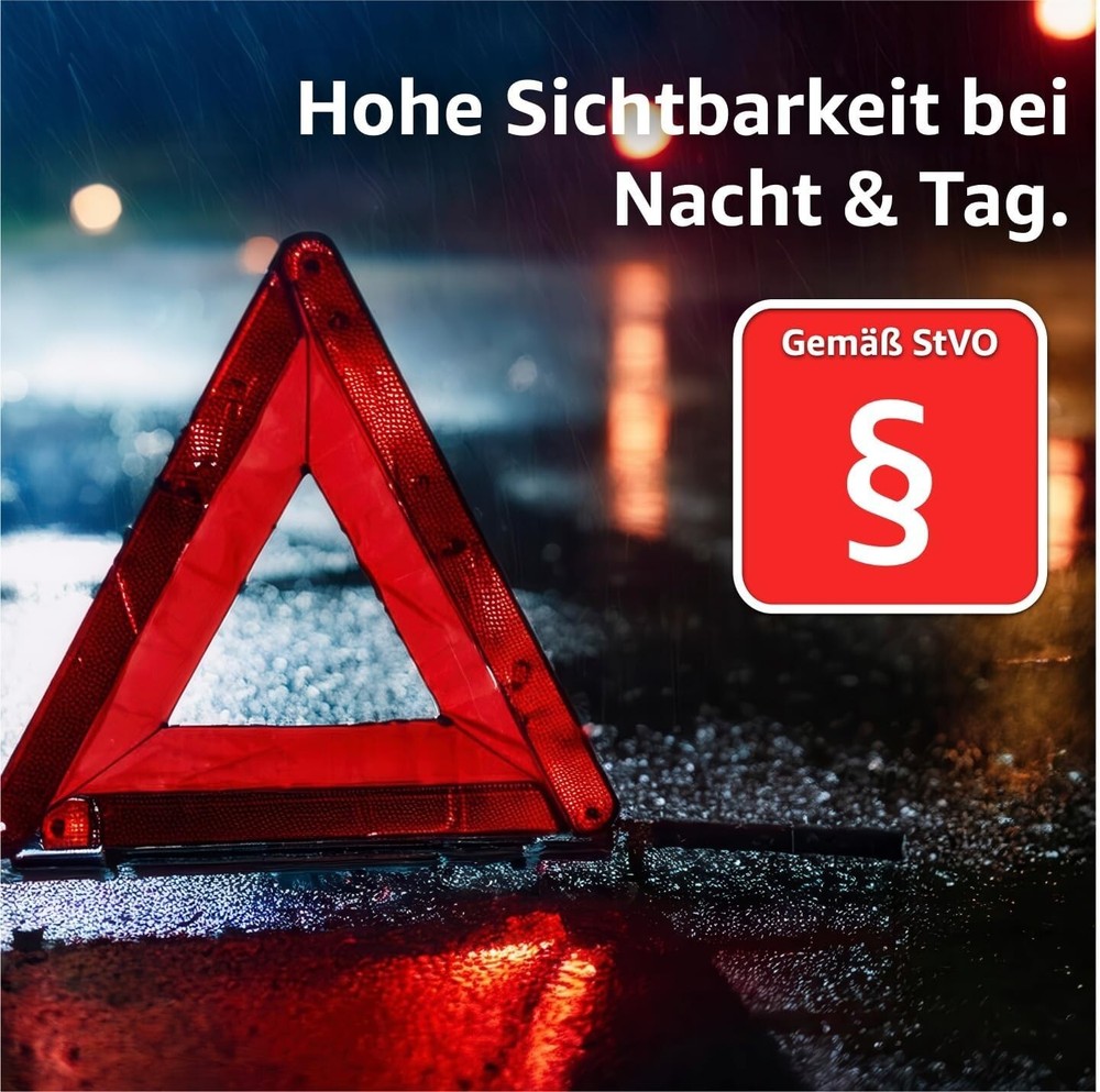 Warning triangle breakdown triangle - car passenger car emergency triangle according to StVO - accident & breakdowns