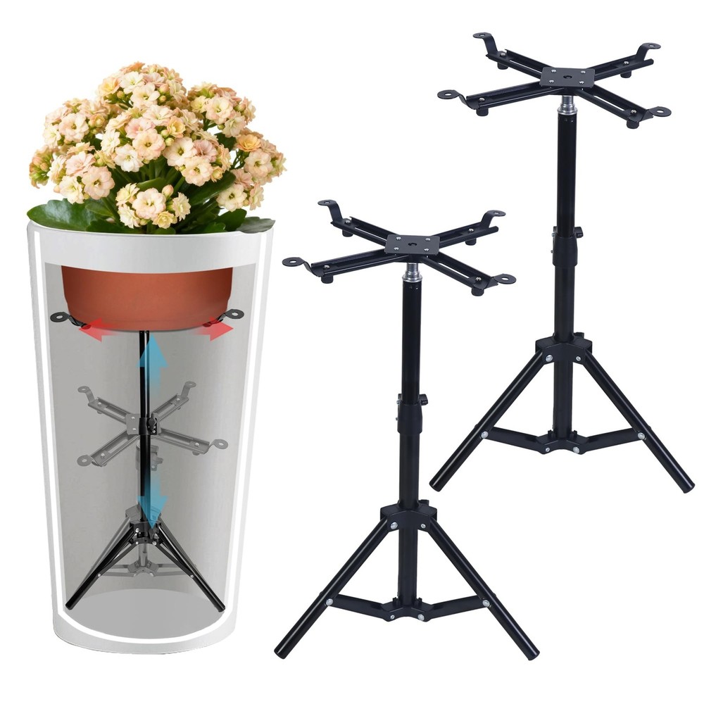 Adjustable Plant Risers for Inside Pots, 12-22" Rise Planter Inserts for Larg...