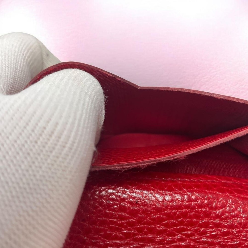 CELINE Coin Purse Two-Fold Wallet Red