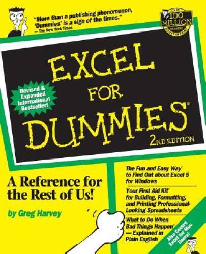 Excel For Dummies - Paperback By Harvey, Greg - GOOD