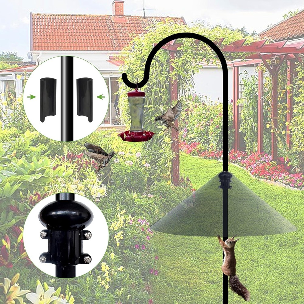 Squirrel Baffle for Bird Feeder Pole 19 Inch for Shepherd’S Hook Squirrel Proo