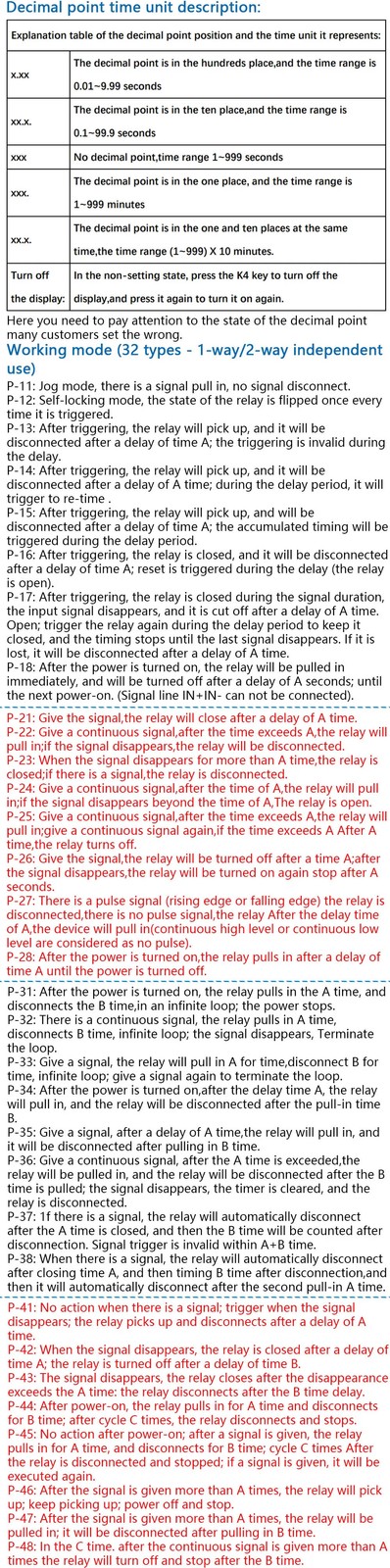 12V 10A Adjustable Time Delay Relay Module 32 Modes Dual Way LED Timer Switch US