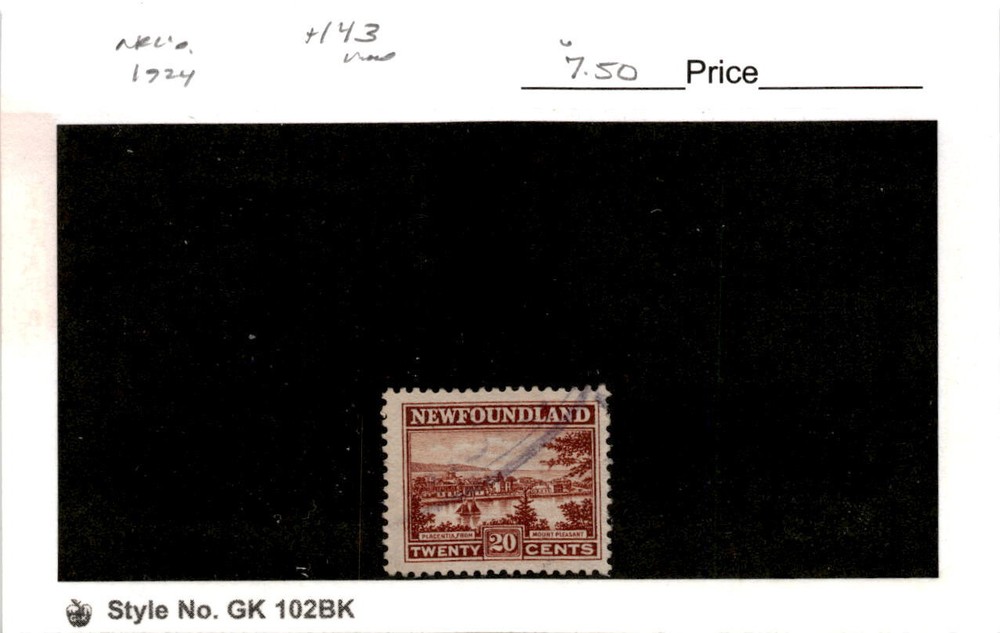 Newfoundland, Postage Stamp, #143 Used, 1924 (AB)
