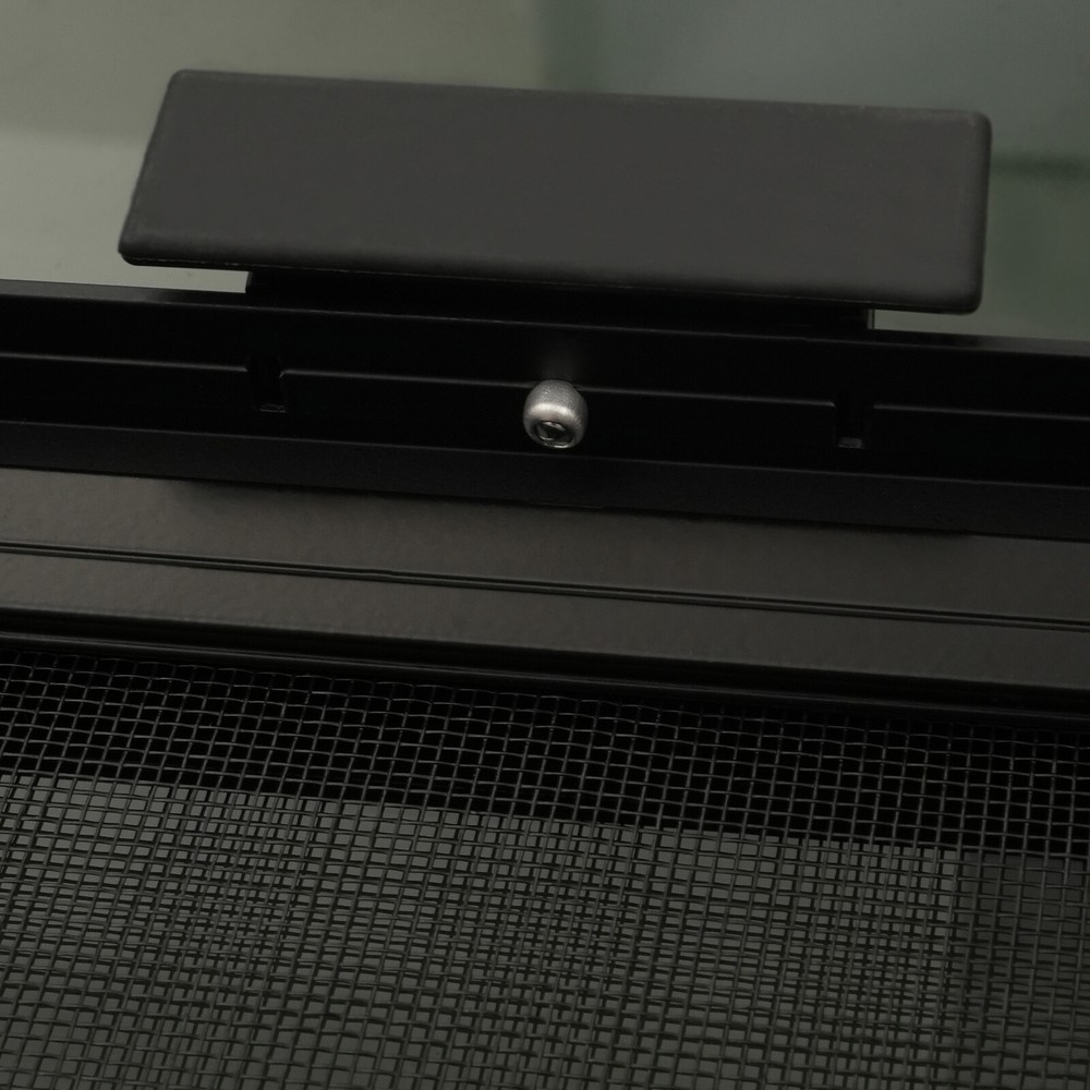 Horizontal Slide Black RV Window Replacement Includes Mounting Ring and Screen