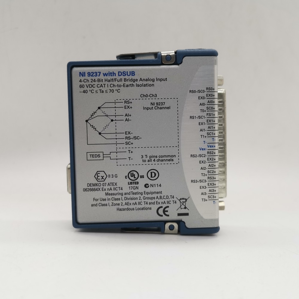 New National Instruments NI 9237 with DSUB cDAQ Strain / Bridge Input Module