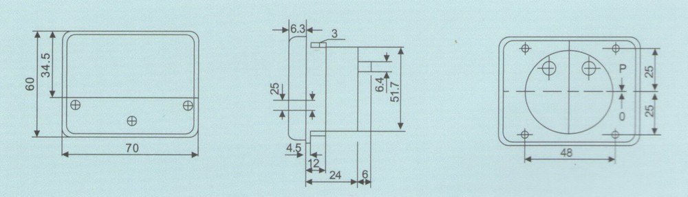 DC 15A Analog Ammeter Panel AMP Current Meter DC 0-15A 60*70MM directly Connect