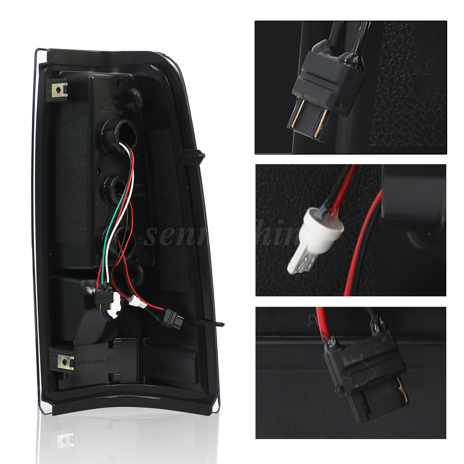 Black LED Tail Lights Fits 2003-2006 Chevy Silverado GMC Sierra 1500 2500HD 3500