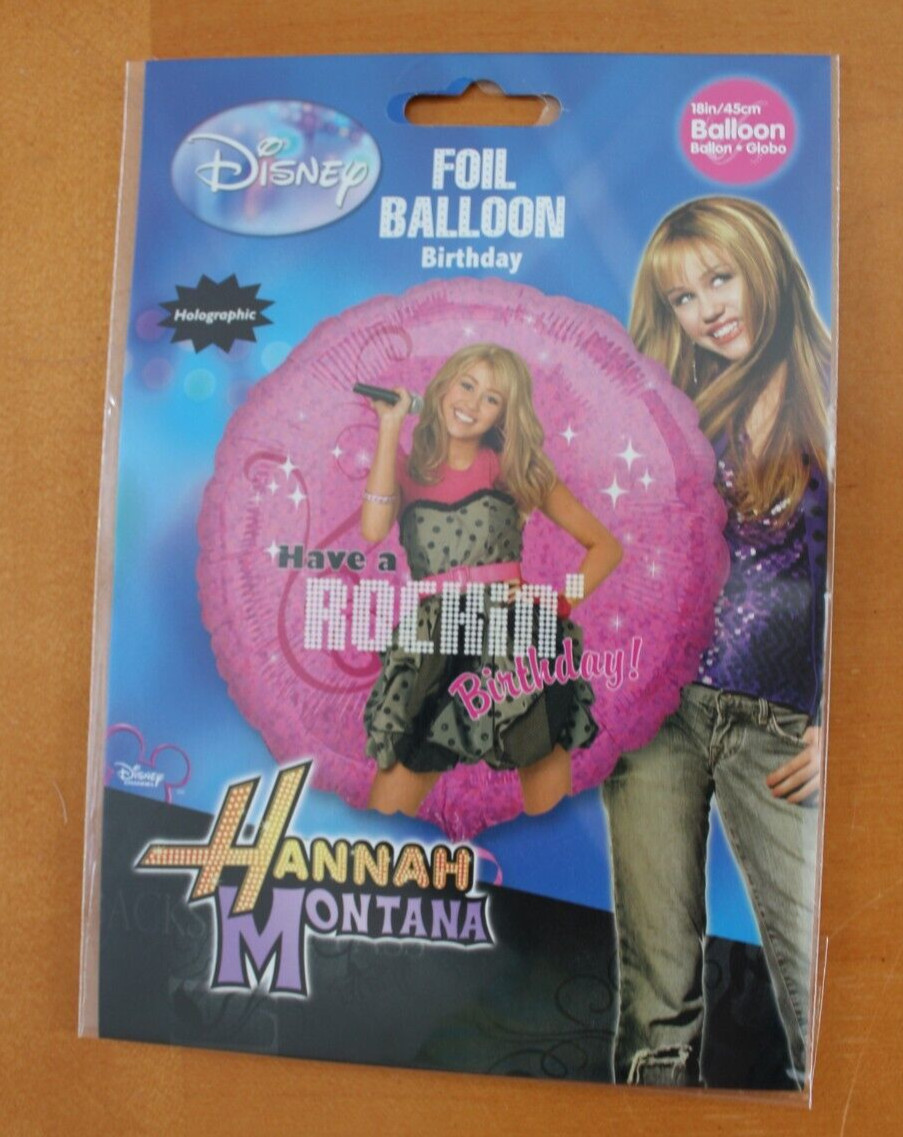 Disney Hannah Montana Birthday Mylar Balloon Anagram Miley Cyrus