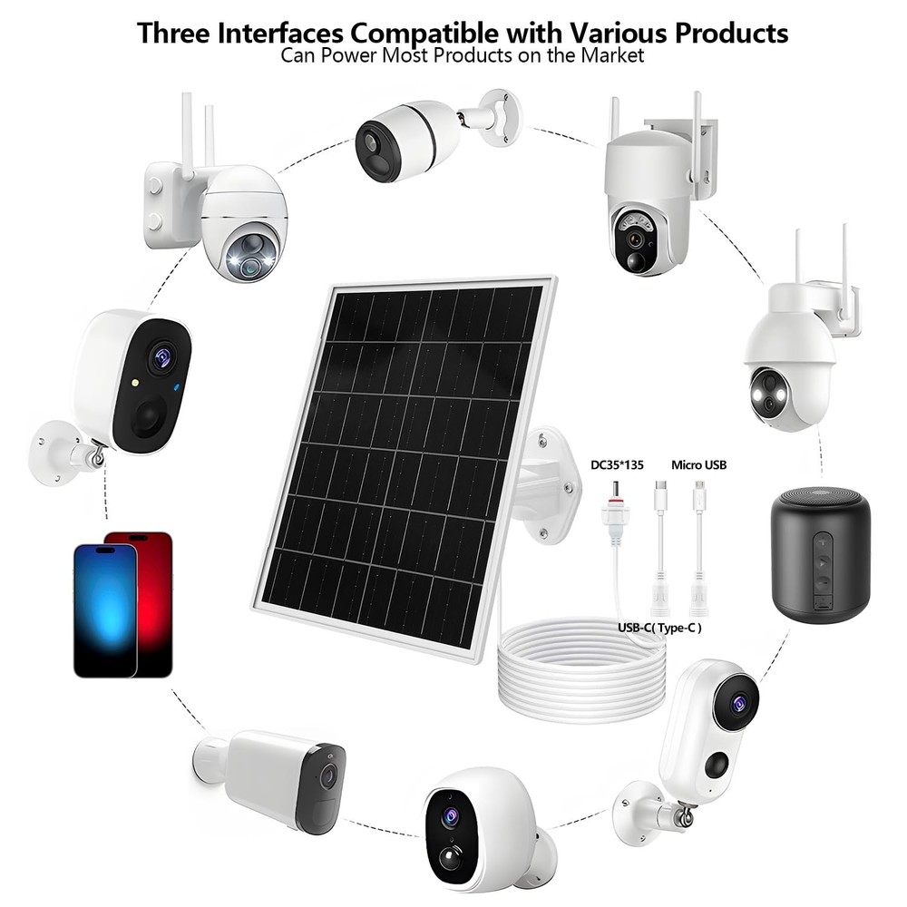 Orayafid Solar Panel for Trail Camera,Game Camera Security Cameras,Built-in R...